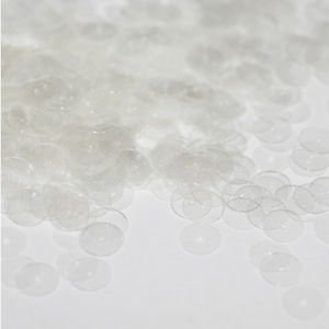 10mm Flat SEQUIN Loose PAILLETTE~ Clear CRYSTAL ~ Round Disc ~Made in USA