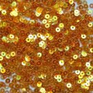 3mm Flat Round Loose Sequin Paillettes ~ Amber Golden Crystal Iris Rainbow