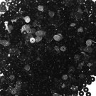 4mm Flat SEQUIN PAILLETTES ~ Opaque Shiny BLACK ~ Made in USA.