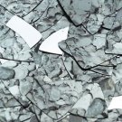 Fishscale Fin Sequin 1.5" Gray Stone Rocks Pebbles Gravel Silver Metallic