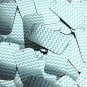 Rectangle Sequin 1.5" Aqua Blue Silver Chevron Zig Zag Pattern Metallic