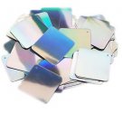 Silver Lazersheen Reflective Metallic Rounded Square 1.5" Couture Sequin Paillet