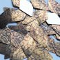 Long Diamond Sequin 1.75" Gold Brown Snakeskin Reptile Pattern Metallic