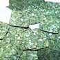 Square Diamond Sequin 1.5" Mistletoe Green White Leaves and Bud Metallic