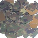 Fishscale Fin Sequin 1.5" Camo Brown Green Camouflage Gold Metallic