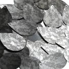 Teardrop Sequin 1.5" Digi Ice Camo Camouflage Gray Black Metallic