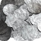 Round Sequin 1.5" Digi Ice Camo Camouflage Gray Black Metallic