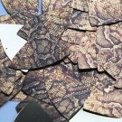 Fishscale Fin Sequin 1.5" Gold Brown Snakeskin Reptile Pattern Metallic