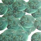 Round Sequin 1.5" Amazonite Sea Foam Green Blue Gem Rocks Opaque