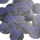 Round Sequin 1.5" Blue Gold Lapis Lazuli Gemstone Rocks Opaque