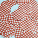 Round Sequin 1.5" Red White Gingham Plaid Checker Pattern Opaque