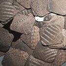 Square Diamond Sequin 1.5" Deep Brown Distressed Crocodile Print Metallic