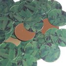 30mm Sequins Green Burdock Dock Leaf Gold Metallic