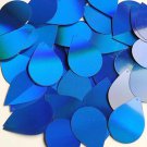 Blue Laser Sheen Reflective Sequins Teardrop 1.5" Large Couture Paillettes