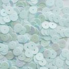 8mm Flat SEQUIN PAILLETTES ~ Opaque Light BLUE Rainbow Iris~ Made in USA.