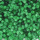 5mm Cup SEQUIN FACET PAILLETTE ~ Green Laser Hologram Metallic Reflective