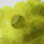 20mm ROUND SEQUIN PAILLETTE ~  YELLOW NEON Fluorescent See-thru ~  Made in USA