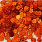 8mm Flat SEQUIN PAILLETTES ~ ORANGE Laser MULTI  HOLOGRAM ~ Made in USA