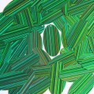Green Sequins City Lights Reflective Oval 1.5 inch Large Couture Paillettes