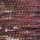 Light Pink Metallic 5mm cup Sequin Trim Flat Stitched Strung by the yard 15'