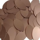 Navette Leaf Sequin 1.5" Bronze Brown Matte Silk Frost