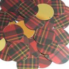 30mm Sequins Tartan Royal Stewart Red Gold Metallic
