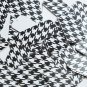 Rectangle Sequin 1.5" Black White Houndstooth Pattern Opaque