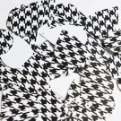 Teardrop Sequin 1.5" Black White Houndstooth Pattern Opaque