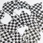 Teardrop Sequin 1.5" Black White Houndstooth Pattern Opaque