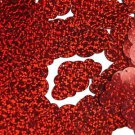Red Glitter Hologram Cloud 1.5" Couture Sequin Paillettes. Made in USA