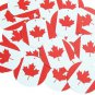 Round Sequin 1.5" Maple Leaf Canadian Flag Canada Red White Opaque