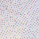 Long Diamond Sequin 1.75" Multicolor Polka Dot on White Opaque