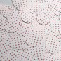 Teardrop Sequin 1.5" Red Polka Dot on White Opaque