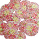 Round Sequin 1.5" Dahlia Pink Peach Floral Flower Opaque