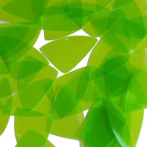 Lime Green Transparent Fishscale Fin See-Thru 1.5 inch Couture Sequin Paillettes