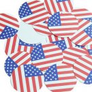 Round Sequin 1.5" USA flag Stars and Stripes Opaque