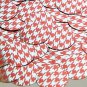 Round Sequin 30mm Red Silver Houndstooth Pattern Metallic