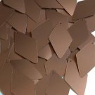 Long Diamond Sequin 1.75" Bronze Brown Matte Silk Frost