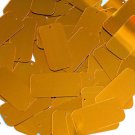 Brass Gold Polished Metallic Sequins Rectangle 1.5 inch Couture Paillettes