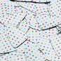 Fishscale Fin Sequin 1.5" Multicolor Polka Dot on Silver Metallic