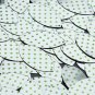 Navette Leaf Sequin 1.5" Lime Green Polka Dot on Silver Metallic