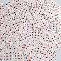 Navette Leaf Sequin 1.5" Red Polka Dot on White Opaque