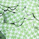 Navette Leaf Sequin 1.5" Lime Green Silver Houndstooth Pattern Metallic
