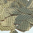 Fishscale Fin Sequin 1.5" Black Polka Dot on Gold Metallic