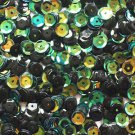6mm Cup SEQUIN FACET Loose PAILLETTES ~ GREEN JUNGLE Premium Rainbow Metallic