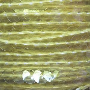 Sequin Trim 10mm Iron On Yellow Transparent See-Thru. Made in USA