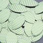 Navette Leaf Sequin 1.5" Lime Green Silver Chevron Zig Zag Pattern Metallic