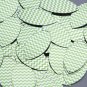 Navette Leaf Sequin 1.5" Lime Green Silver Chevron Zig Zag Pattern Metallic