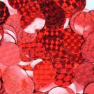 20mm ROUND SEQUIN PAILLETTES Loose ~ Red Prism Multi Reflective ~ Made in USA