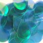 Teardrop Sequin 1.5" Aqua Blue Iridescent Rainbow Crystal Rainbow Iris Iridescen